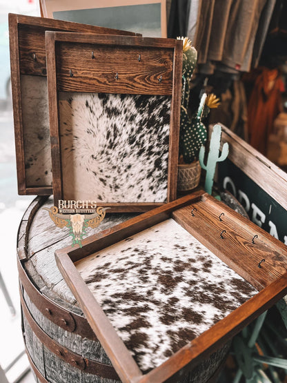 {CUSTOM} Cowhide Necklace Holder