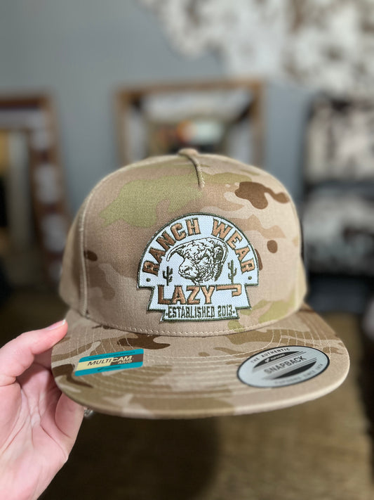 Lazy J Ranch Camo Olive Snapback