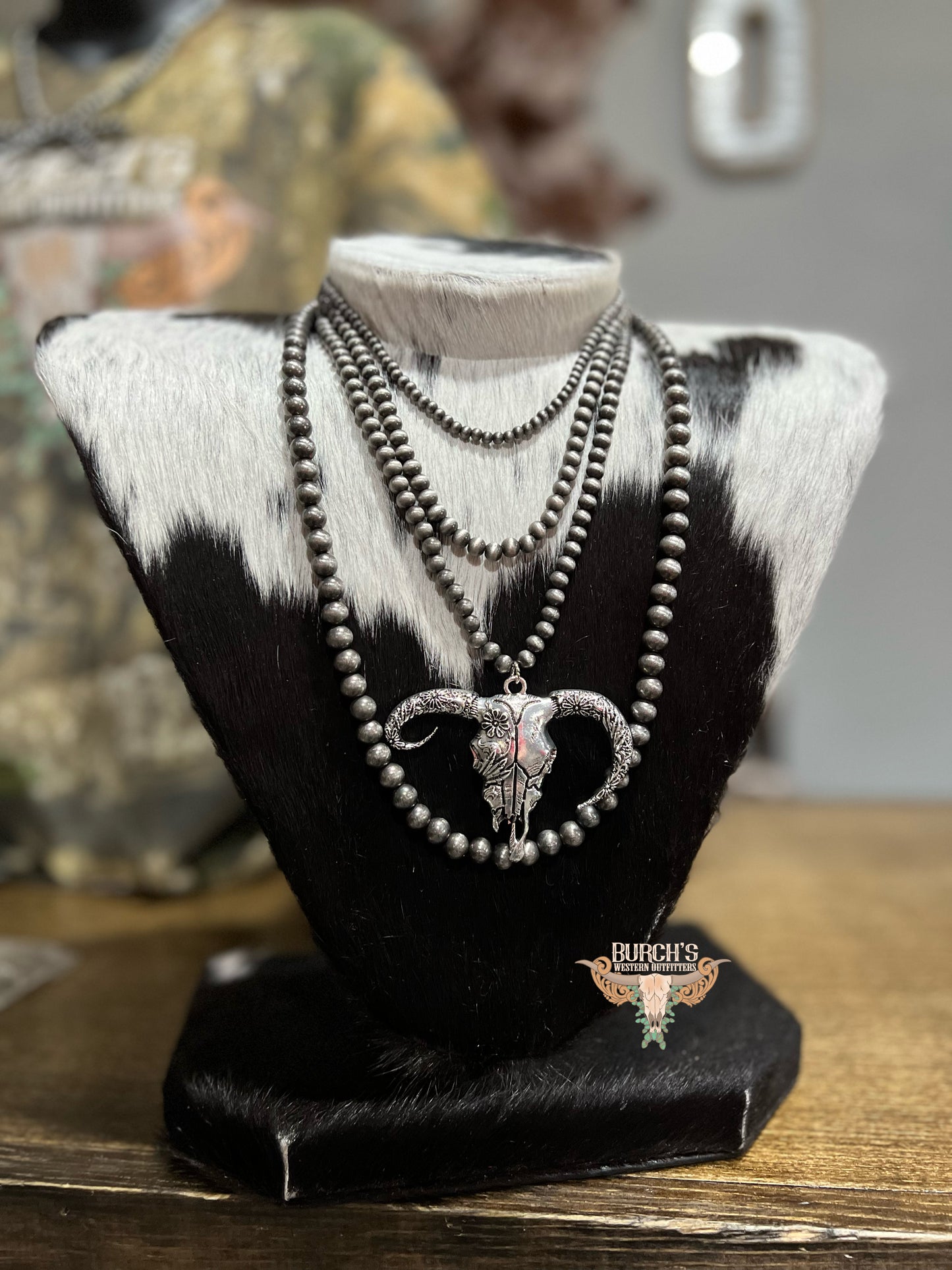 Longhorn Necklace Stack Faux