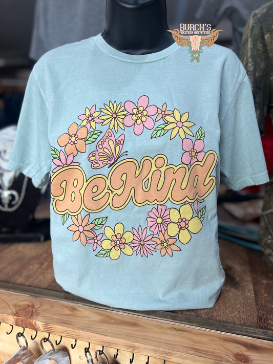 Be Kind Blue Mineral Wash Tee
