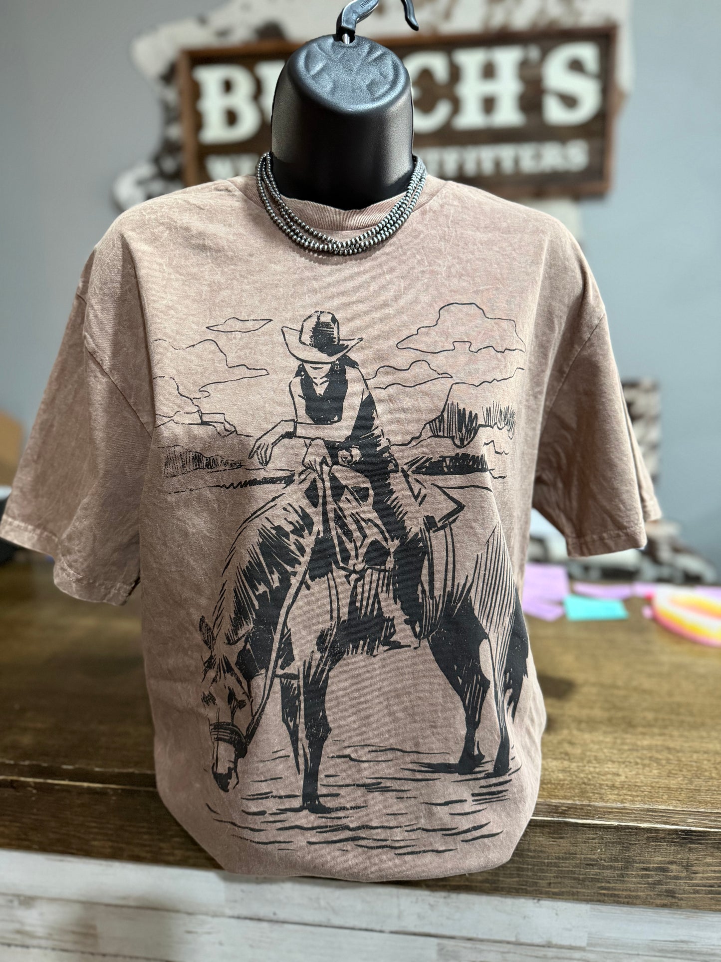 Wandering Cowpoke Mineral Wash Tee