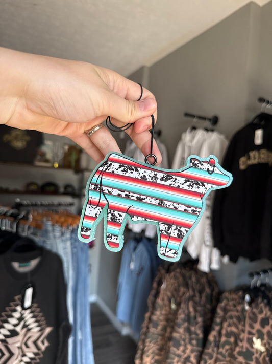 Serape Cow Desert Woods Freshie