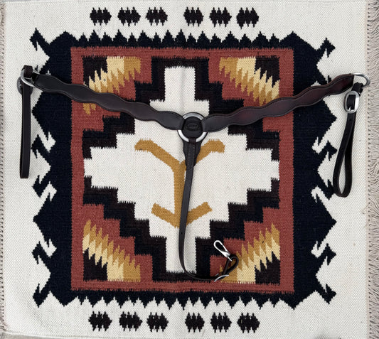 Dark Oiled Leather Breast collar DFT