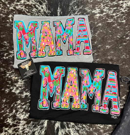 Mama Buttery Soft Tee- Black