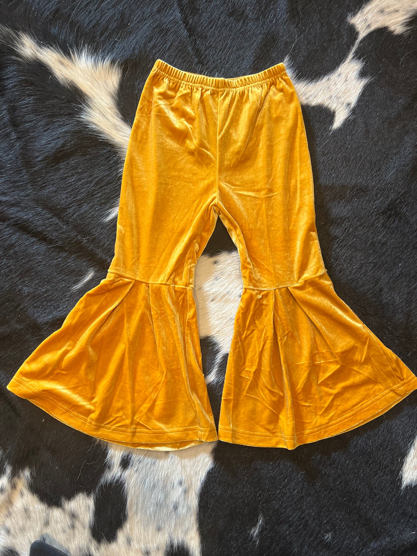 Mustard Velvet Bell Bottoms