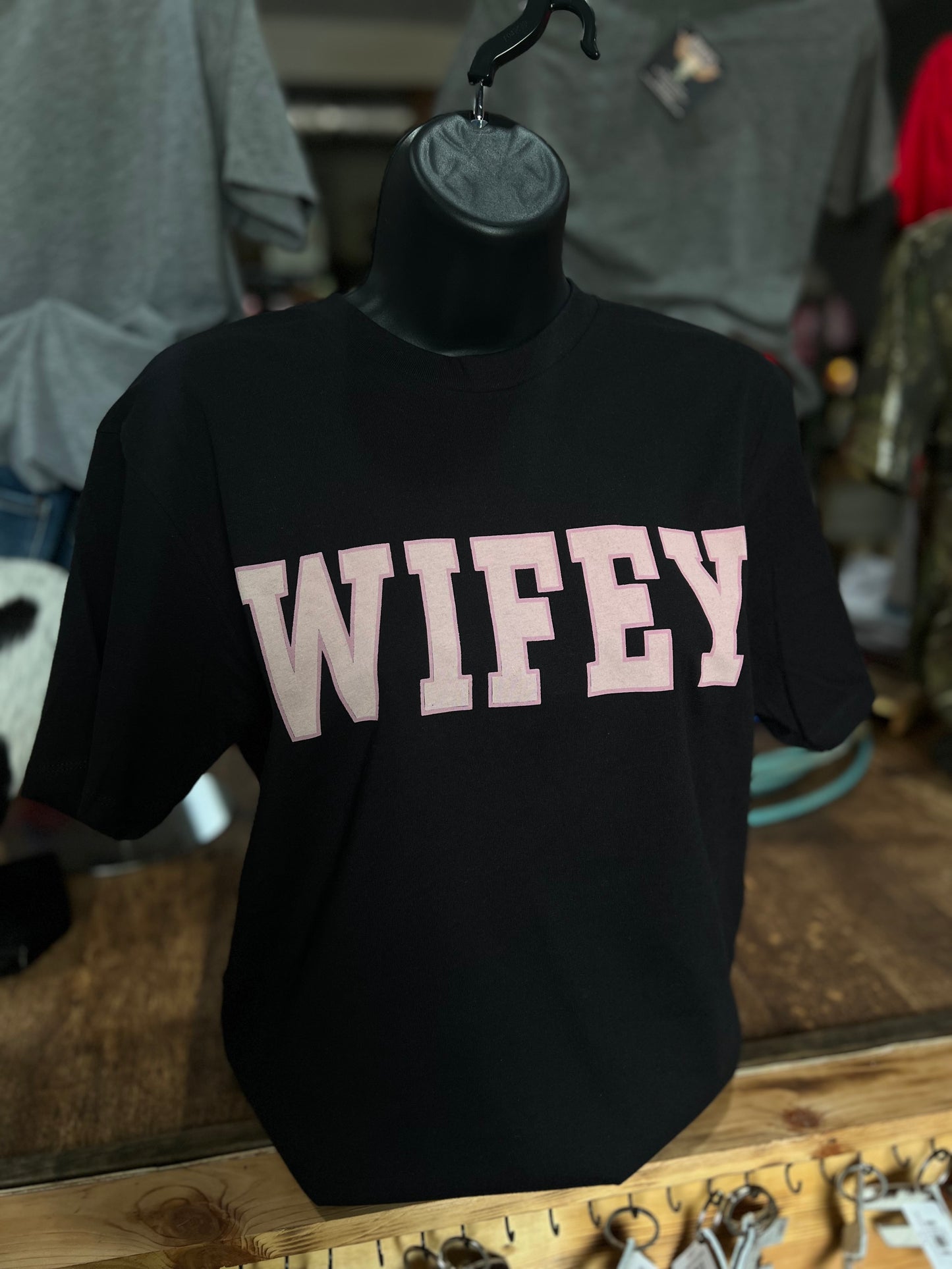 Wifey Black Tee
