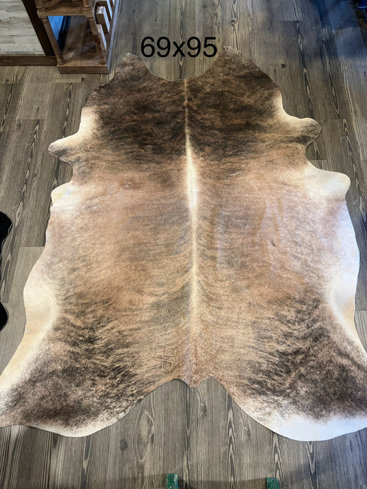 Exotic Jumbo Brindle Cowhide Rug