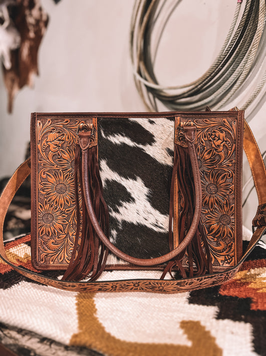 Darby Montana American Darling Cowhide Tote