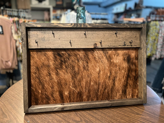 Brindle XL Cowhide Necklace Wild Rag Holder