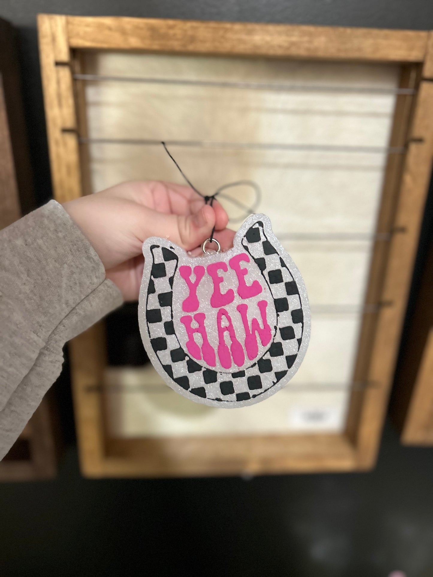 YeeHaw Horseshoe Freshie- Mahogany Coconut