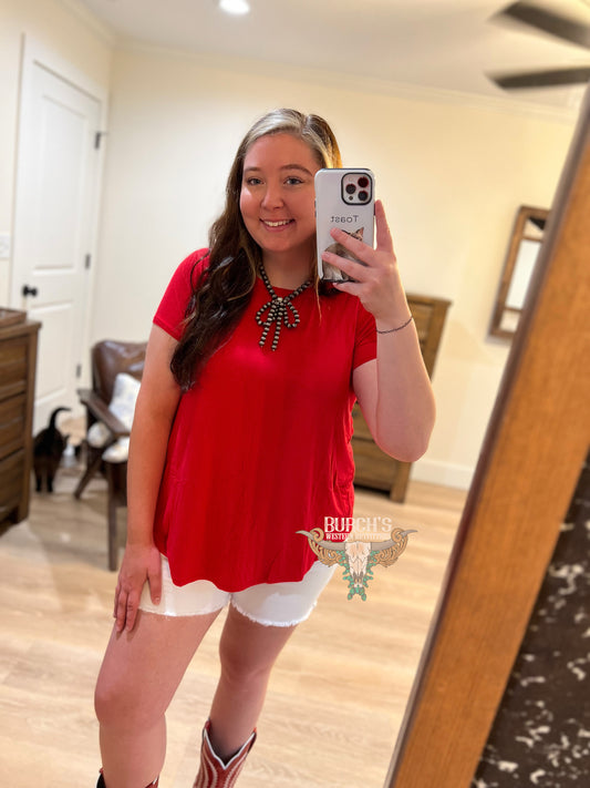 Buttery Soft Ruby Top
