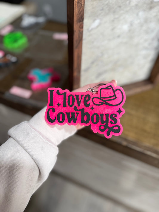 I Love Cowboys Freshie