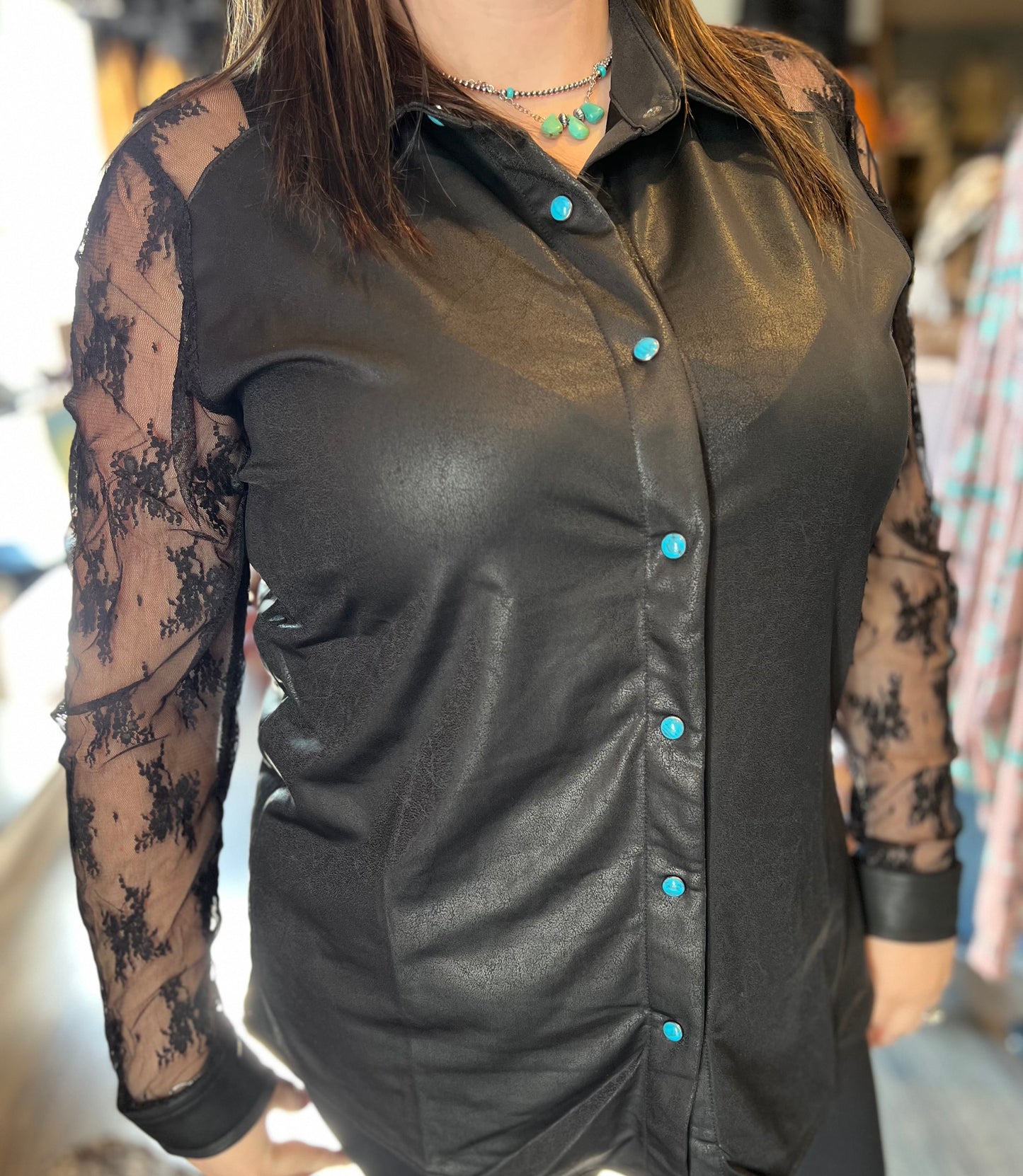 Black Cattleman’s Couture Top