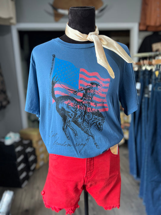 Let Freedom Ring Mineral Wash Tee