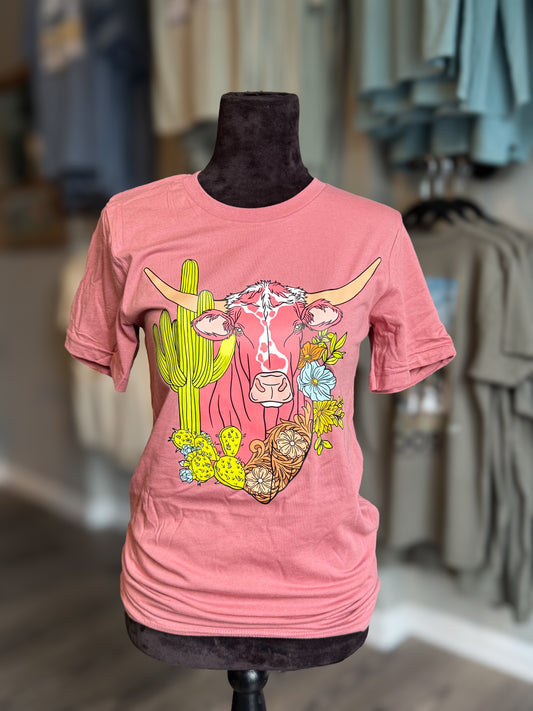 Strawberry Longhorn Tee