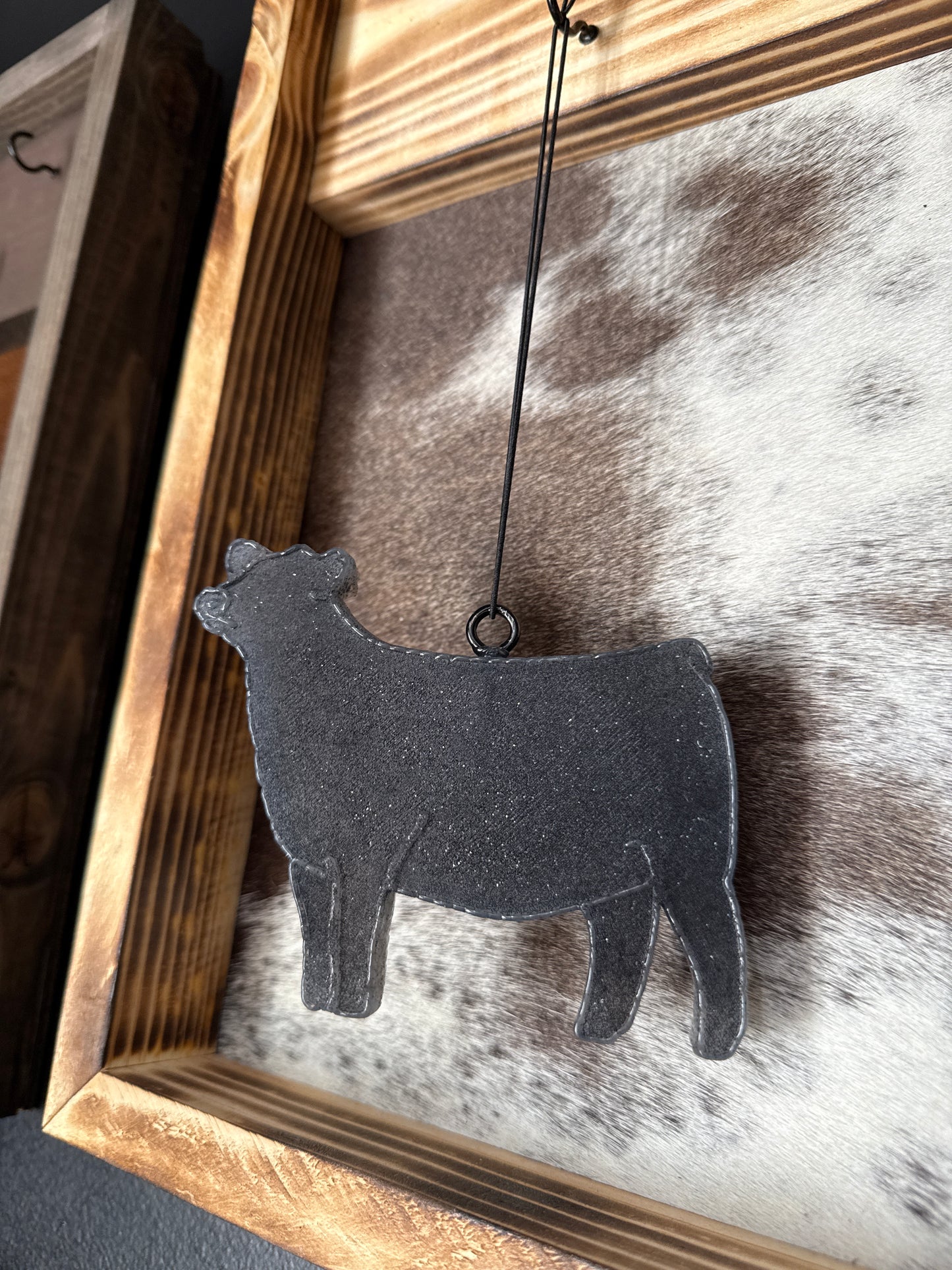 Glittered Cow Copper Coconut Freshie