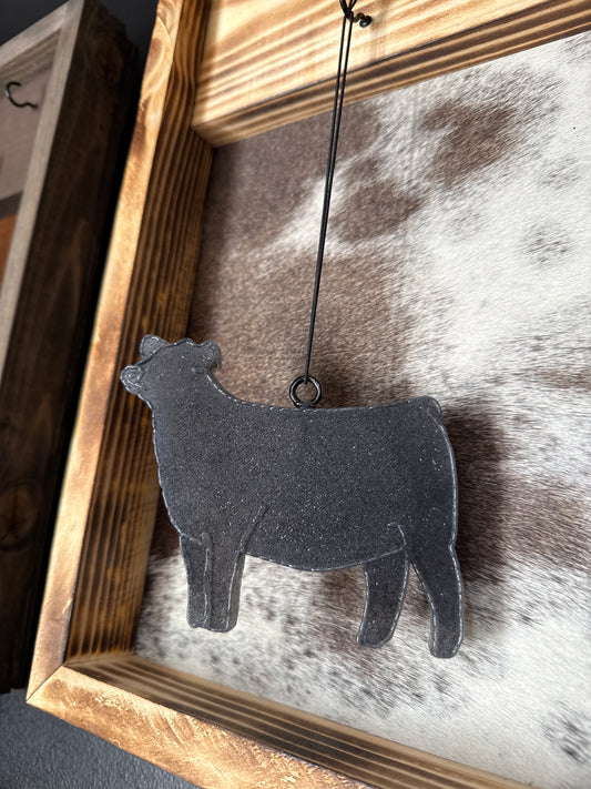 Glittered Cow Copper Coconut Freshie