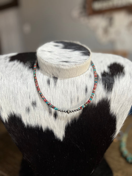 Sterling Silver Saucer Sea Sediment Necklace
