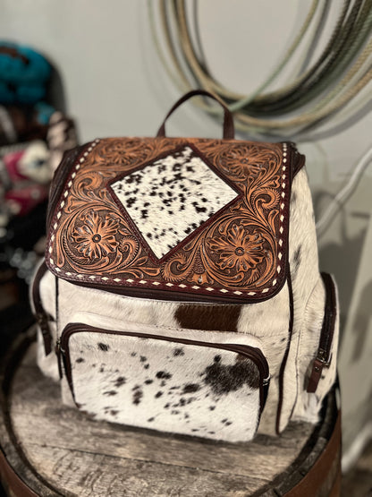 Diamond Cowhide Backpack