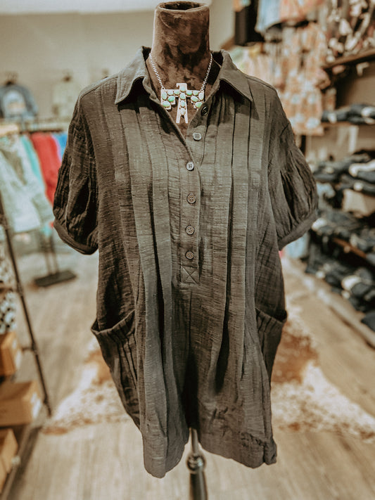 The Elise Oversized Cotton Romper