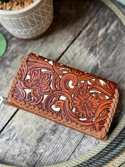 Montana West Floral Tooled Wallet