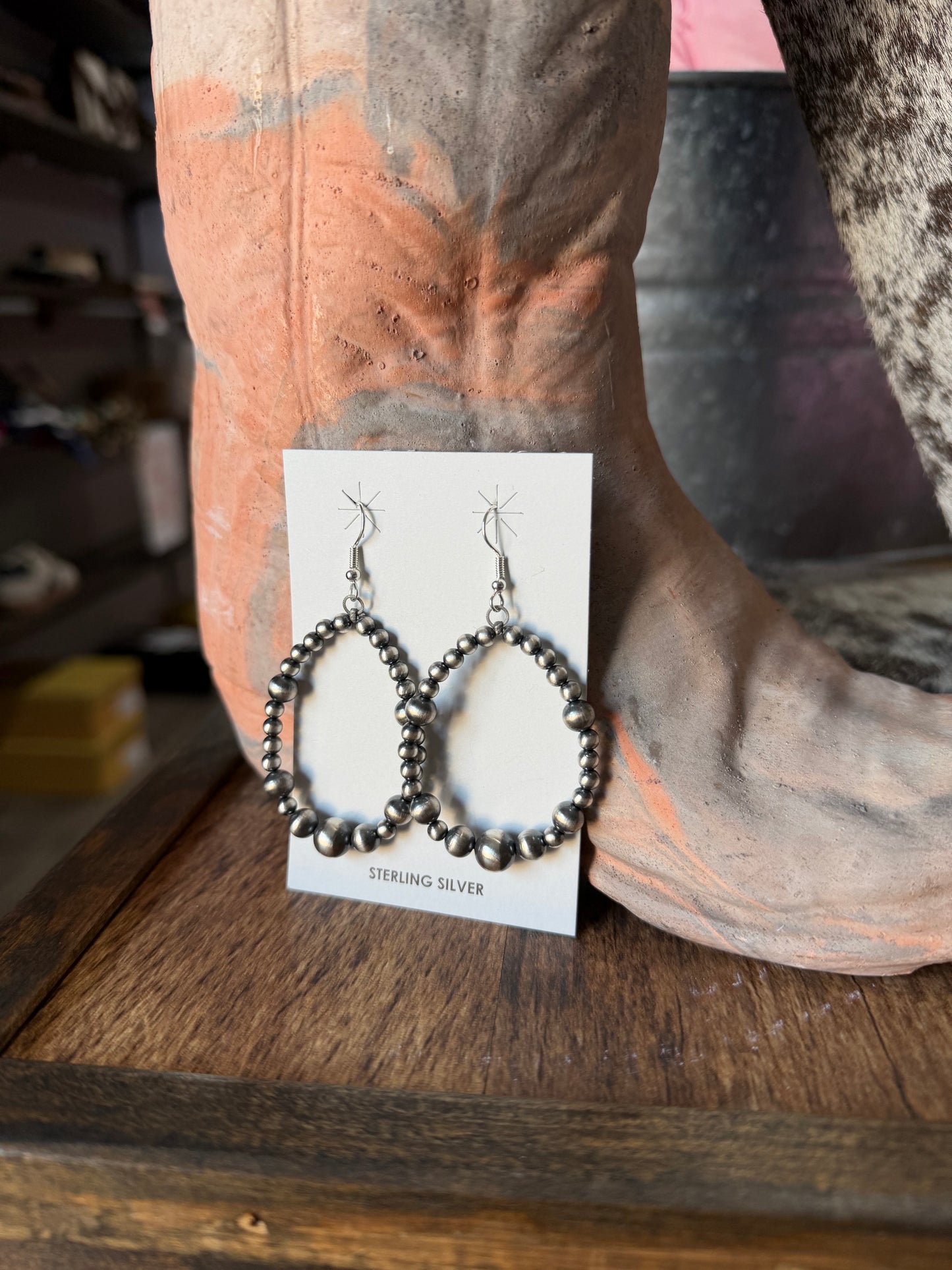 Sterling Silver Pearl Hoops