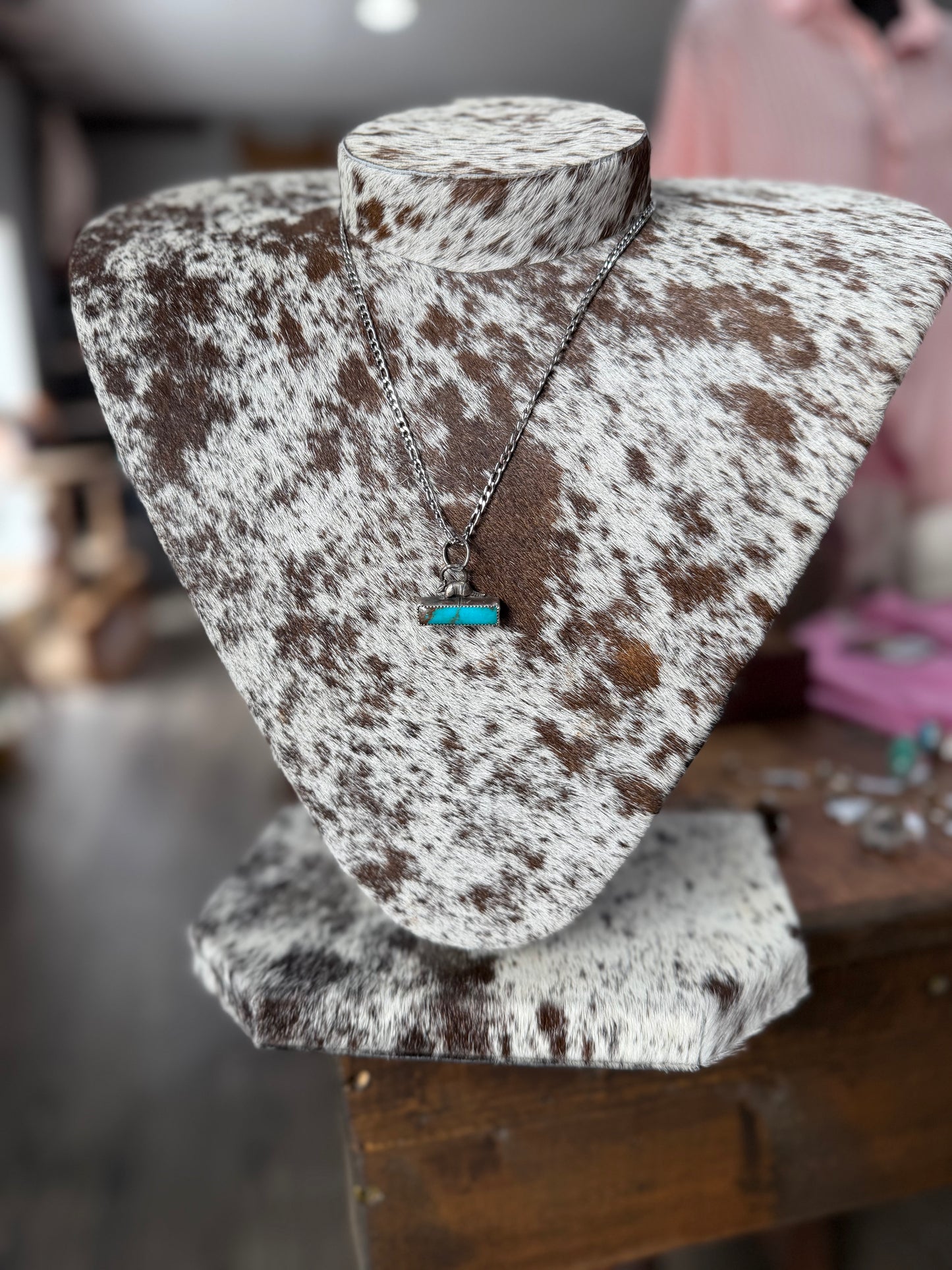 Kingman Armadillo Bar Necklace