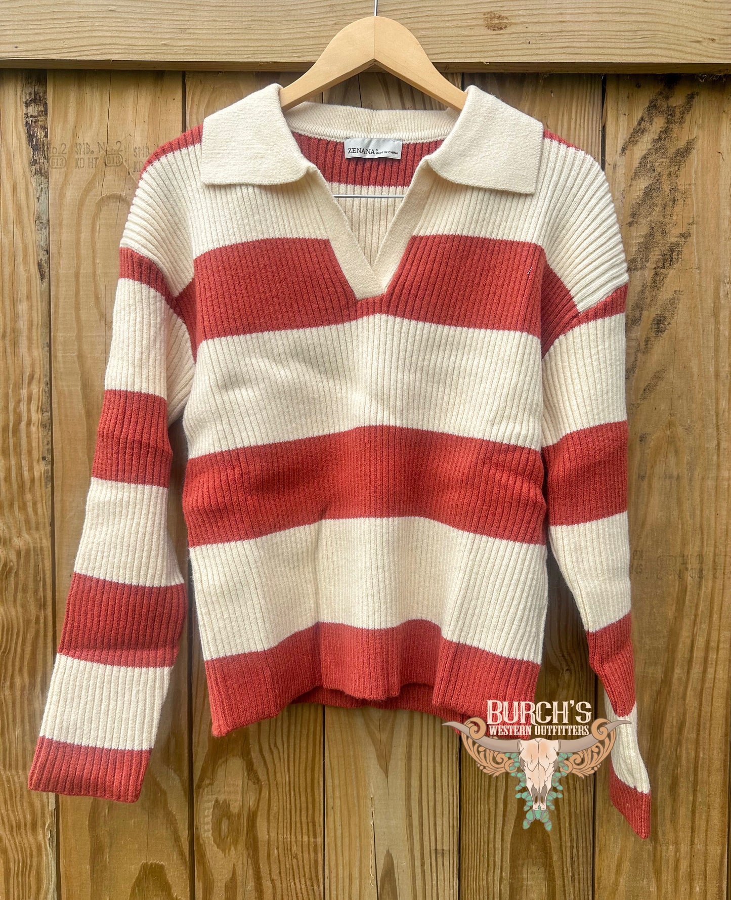 Ralph Rust V-Neck Sweater