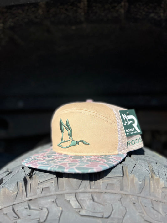 Roost Tan 3D Puff Logo SnapBack