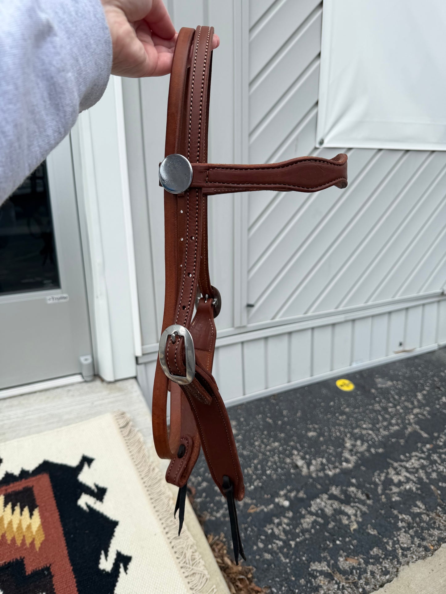 Light Brown Leather Browband Headstall DFT
