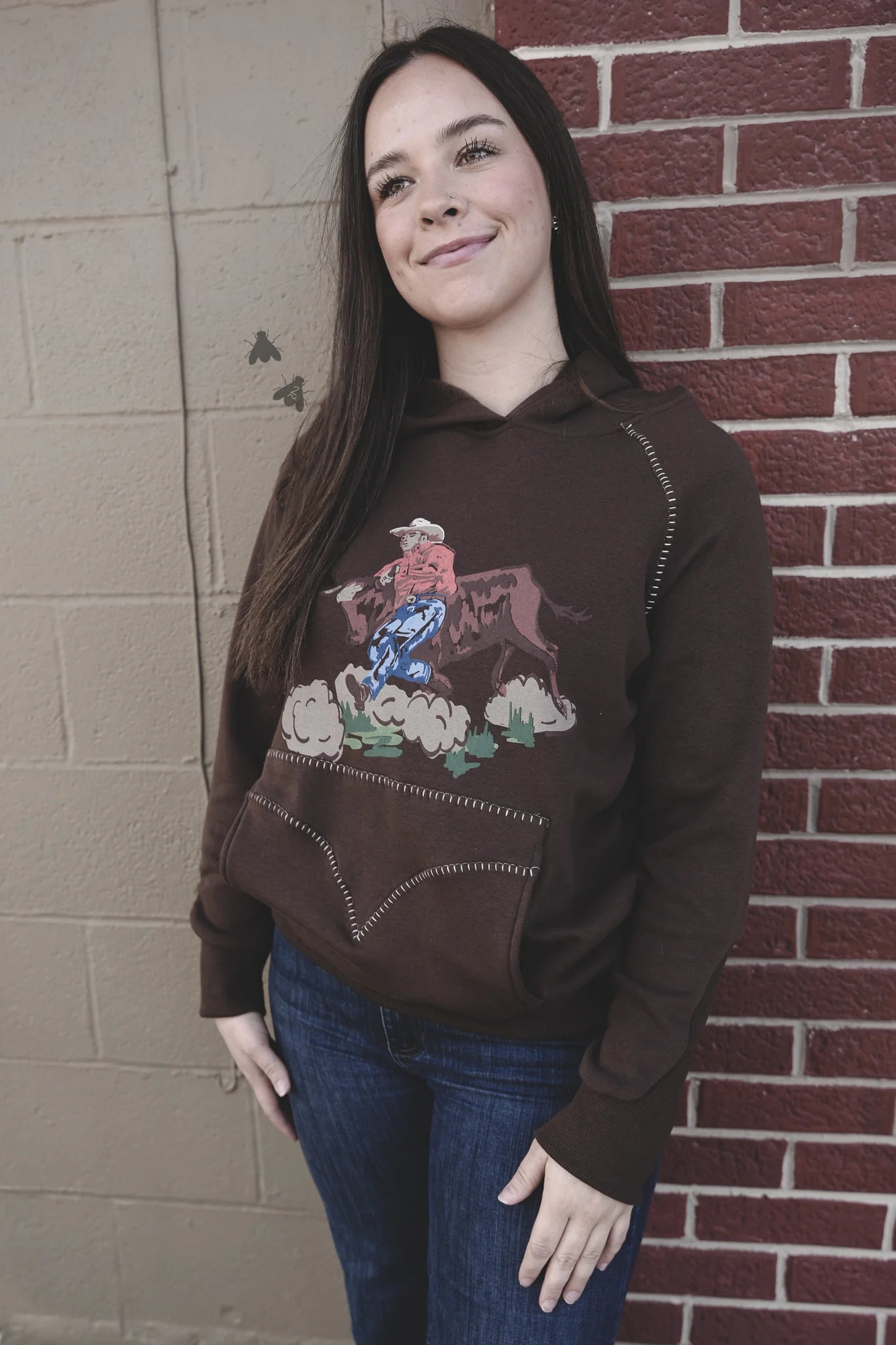 The Bulldogger Chocolate Hoodie