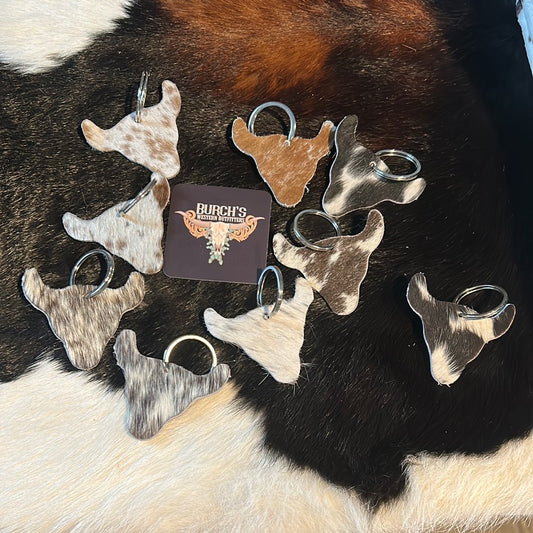 Cowhead Cowhide Keychain