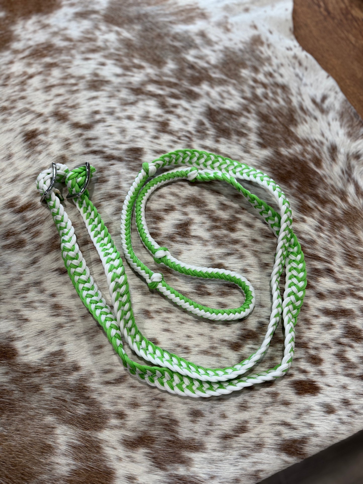Lime Green Barrel Reins