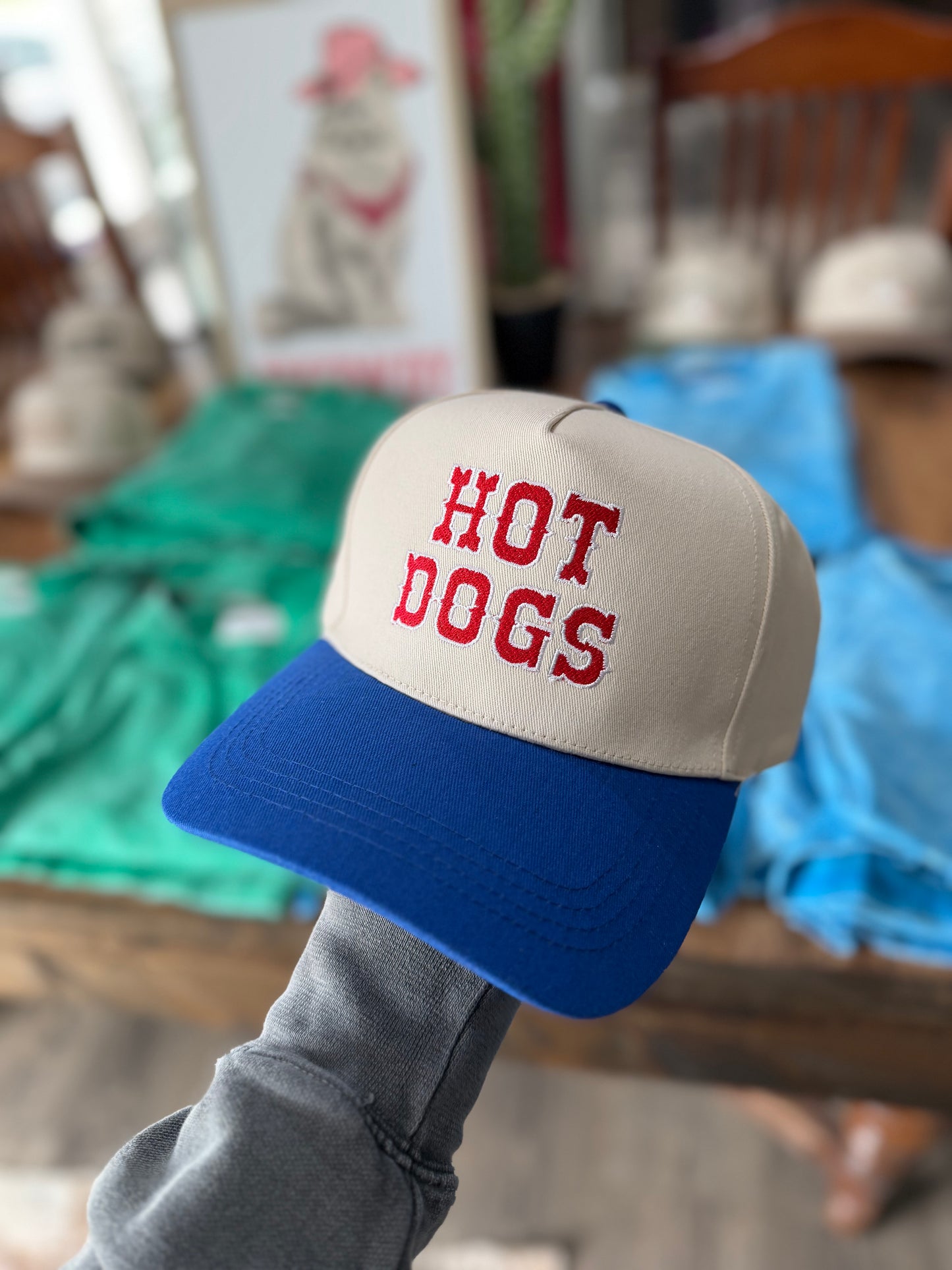 Hot Dogs Hat *Blue