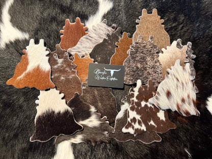 Cowhide Rug Coasters Various Hides