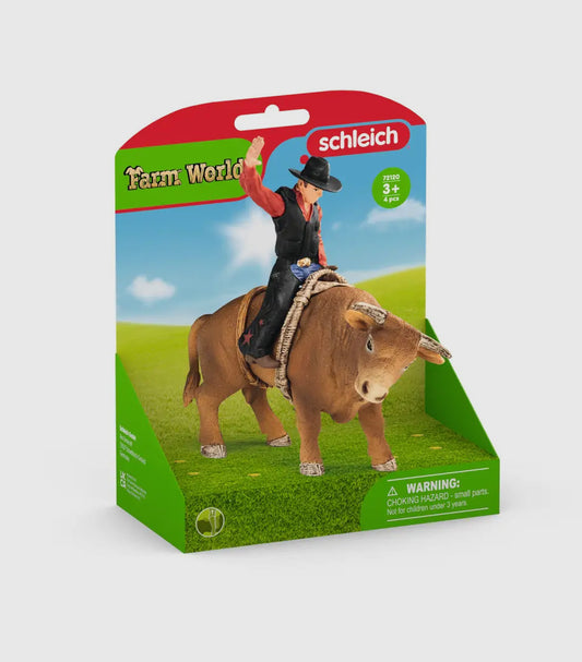 Cowboy With Bucking Bull Set