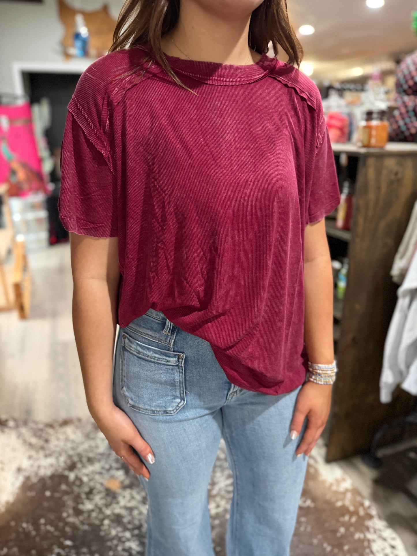 Cabernet Mineral Soft Wash Top