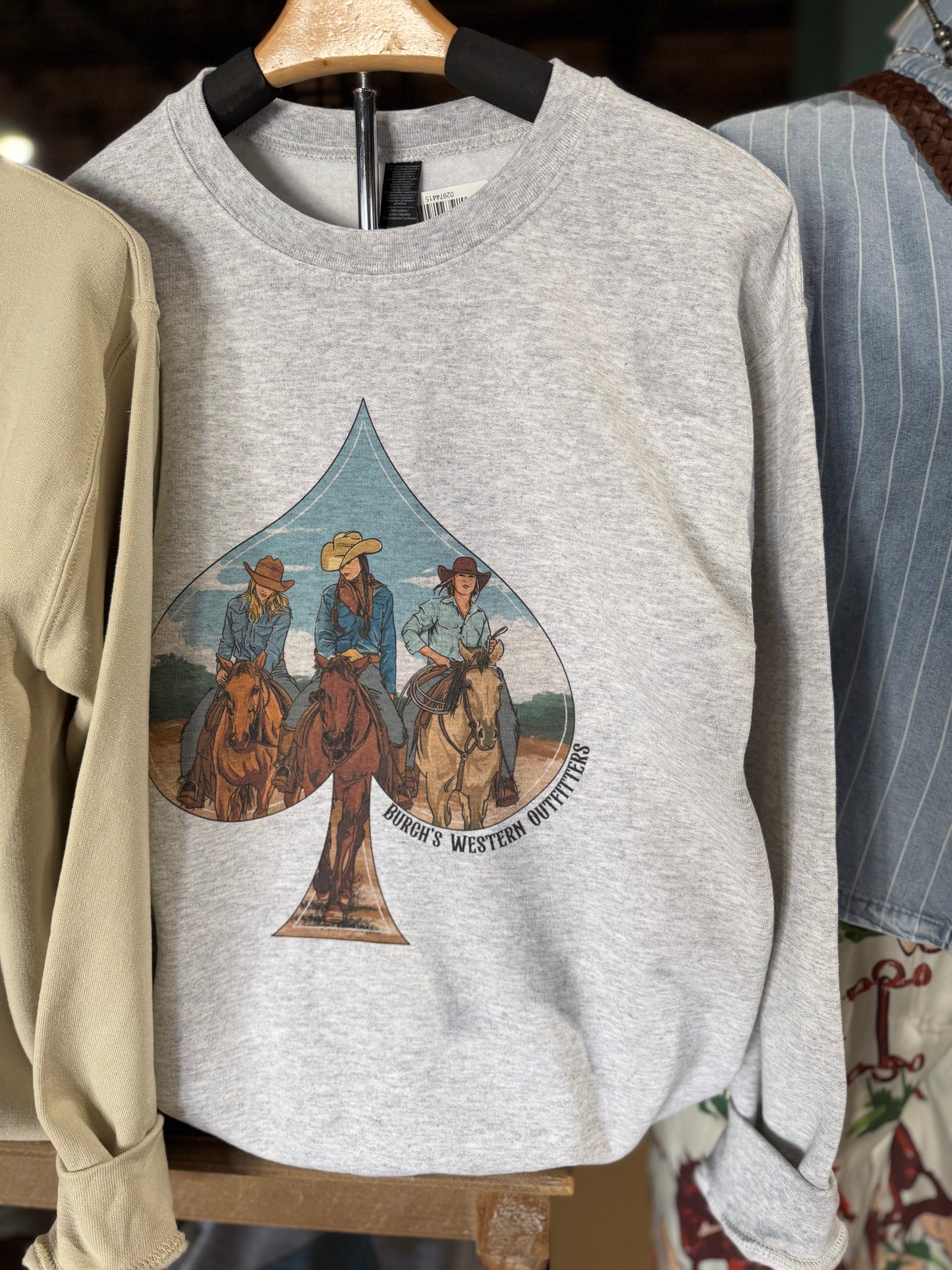 Three Cowgirls Spade Sweatshirt