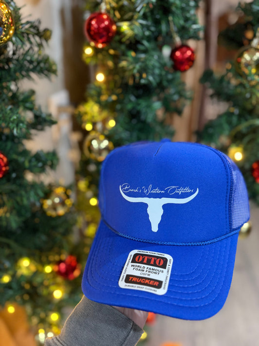 BWO Logo Royal Blue Trucker Hat