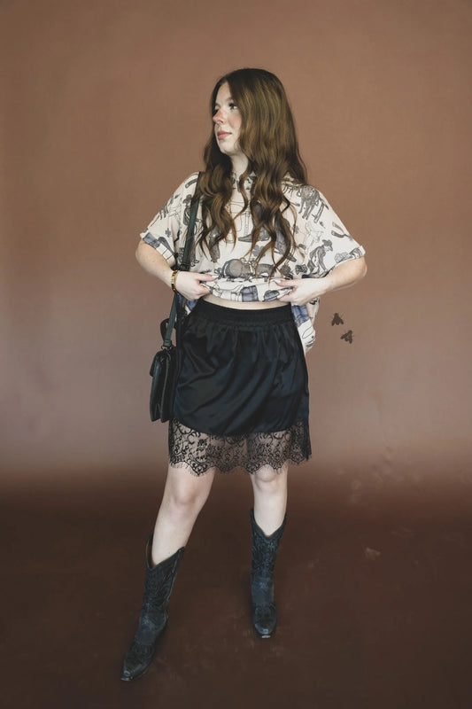 Black Lace Skirt