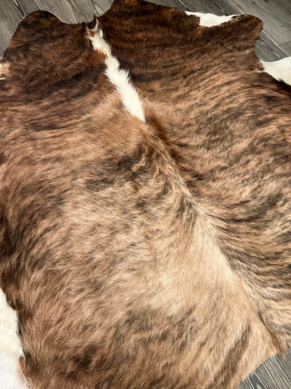 Long Hair Brindle Jumbo Exotic Cowhide Rug