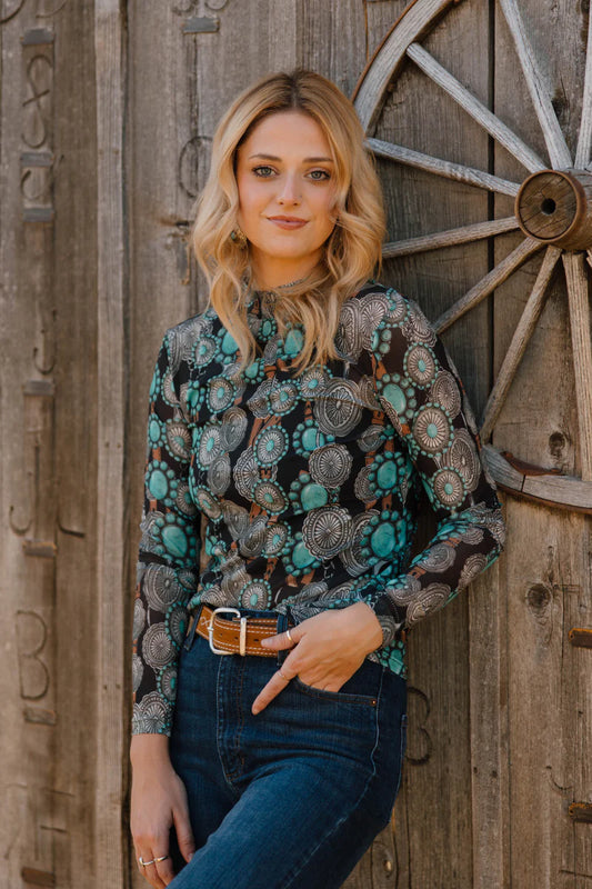 Concho Queen Mesh Layering Top