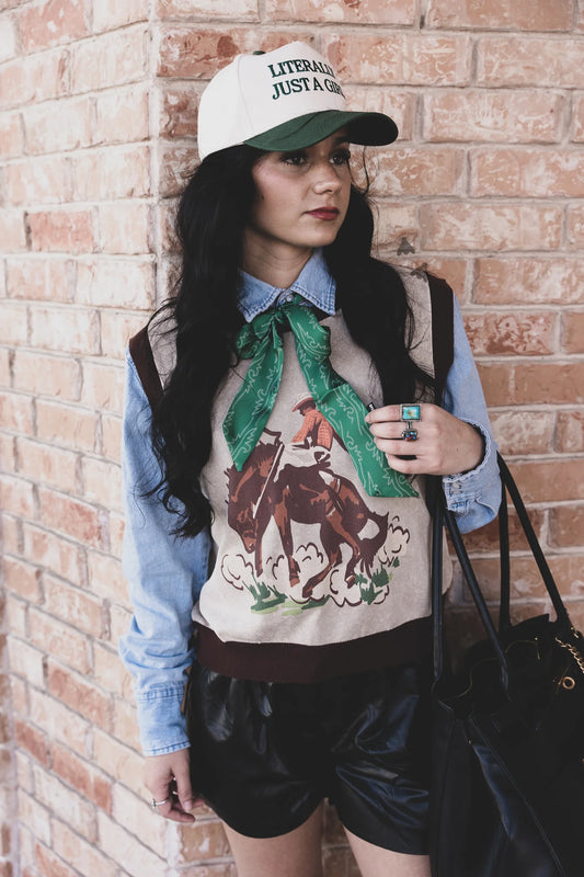 Buck Yeah Bronco Sleeveless Vest