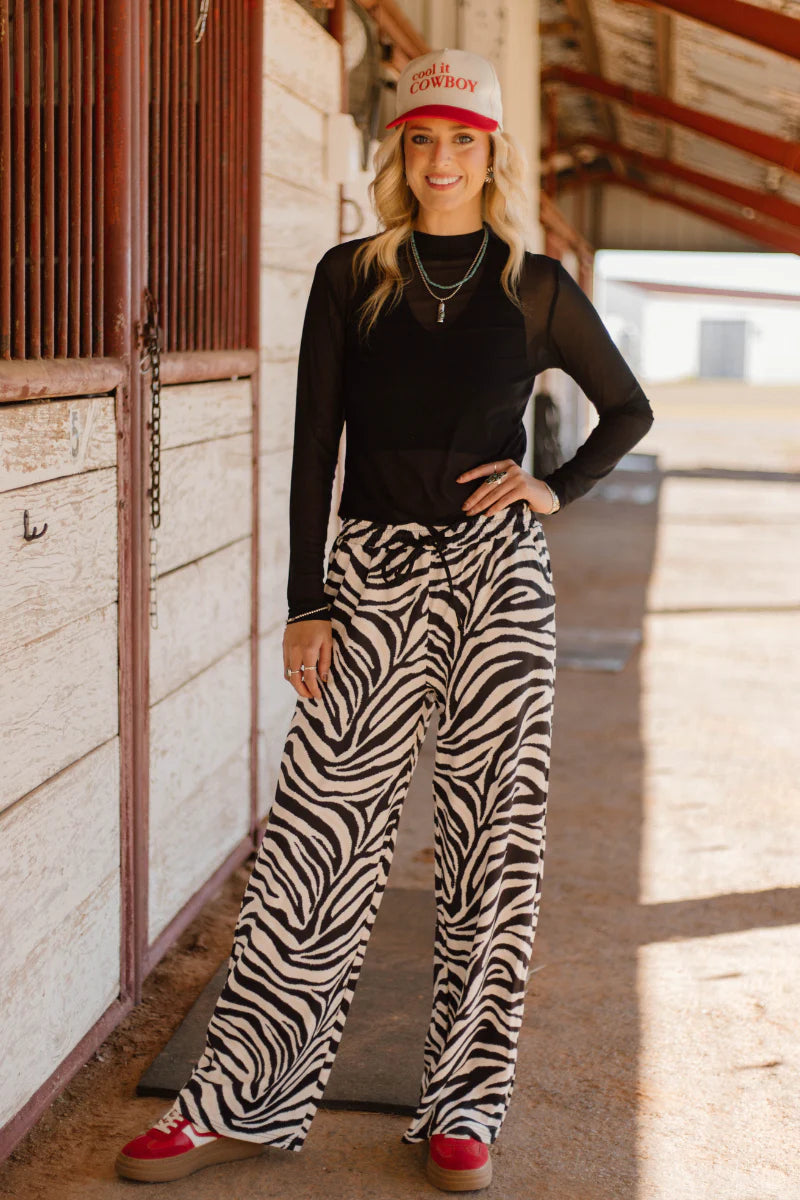 Zebra Pants with Pockets