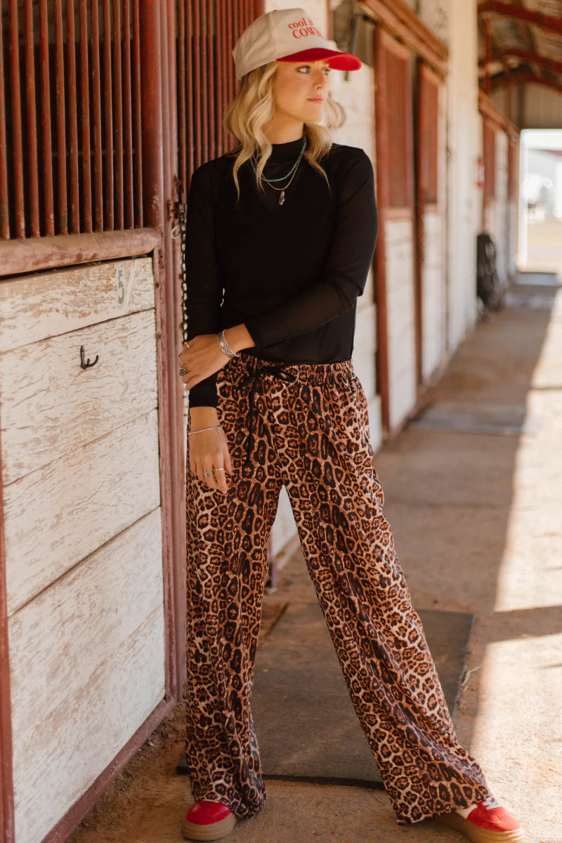 Leopard Pants with Pockets