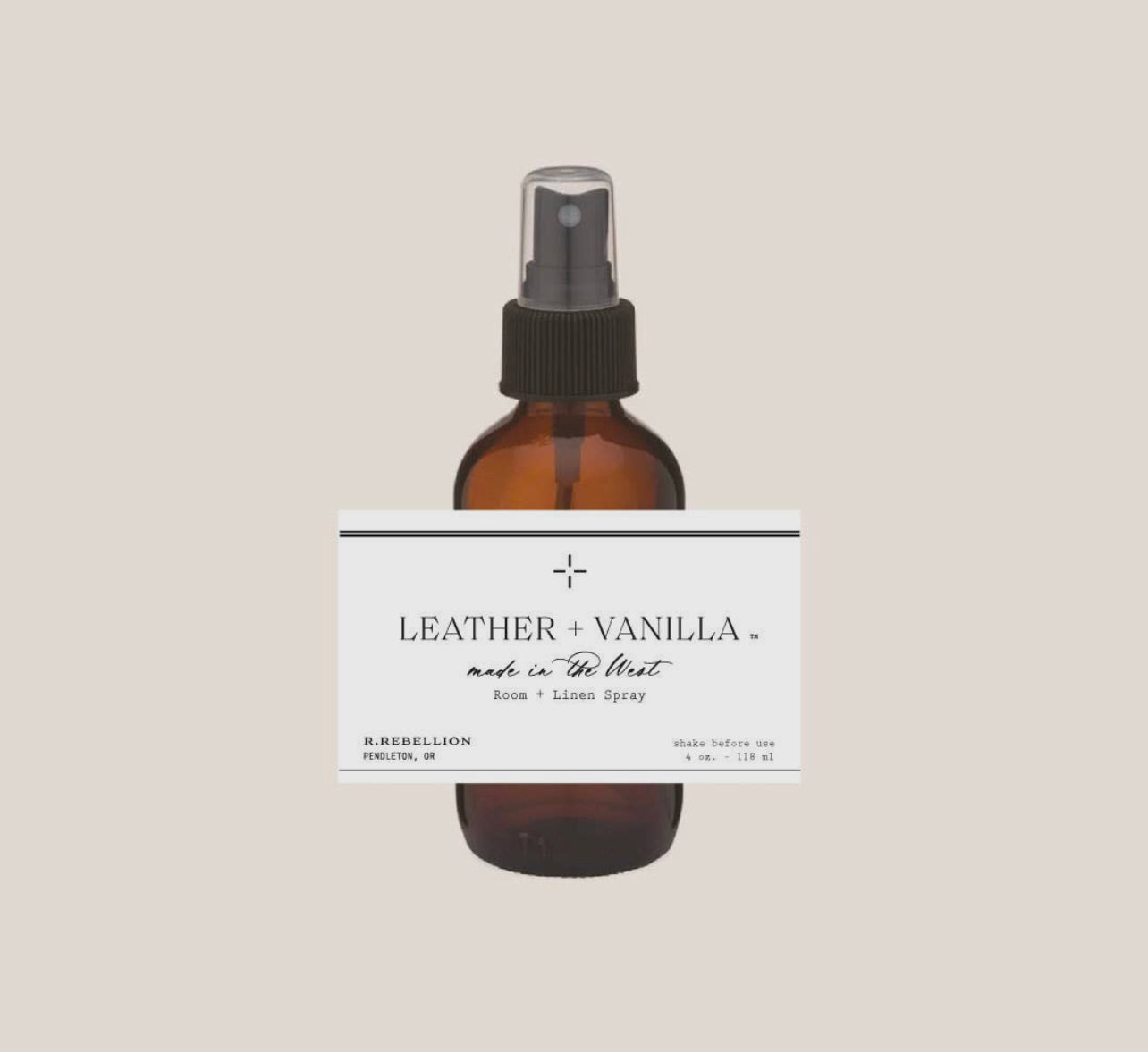 Leather + Vanilla Room + Linen Spray