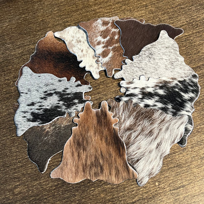 Cowhide Rug Coasters Various Hides