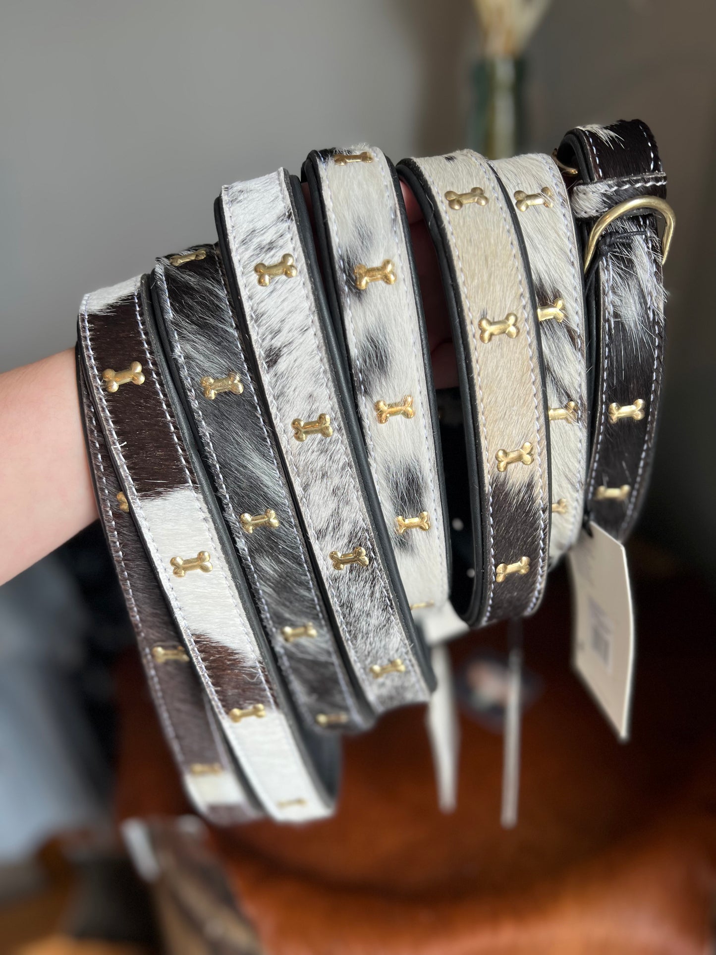 Cowhide Myra Dog Collars